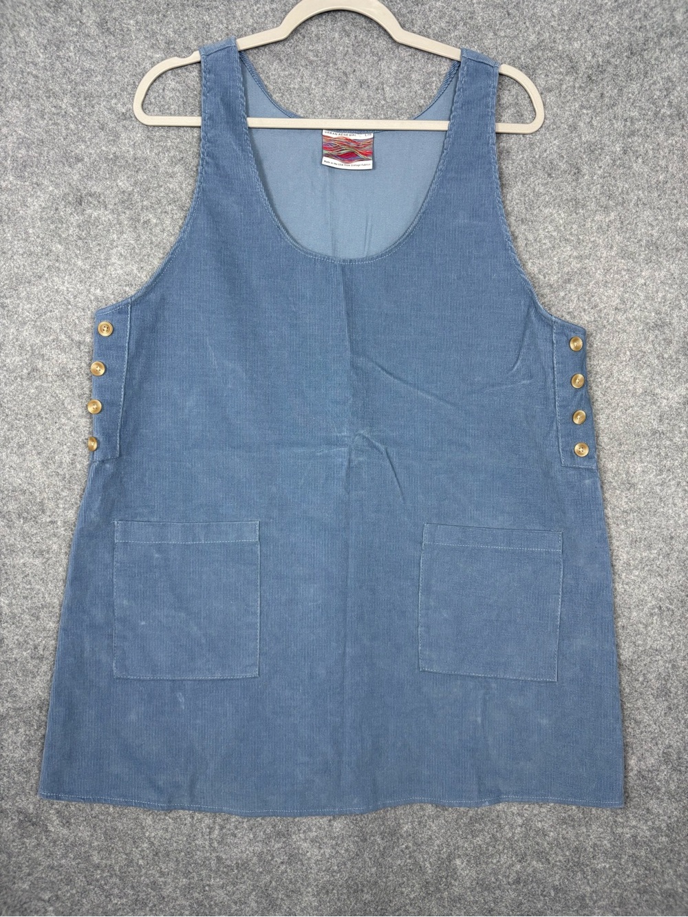 Urban Renewal L Blue Corduroy Vintage Fabric Mini Dress